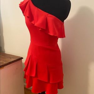 Red BCBG dress